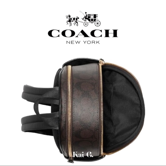 💥🎒Must Have! Coach Mini Court Backpack In Signature Canvas 🎒💥Supper Cute 🌸 - Picture 9 of 10